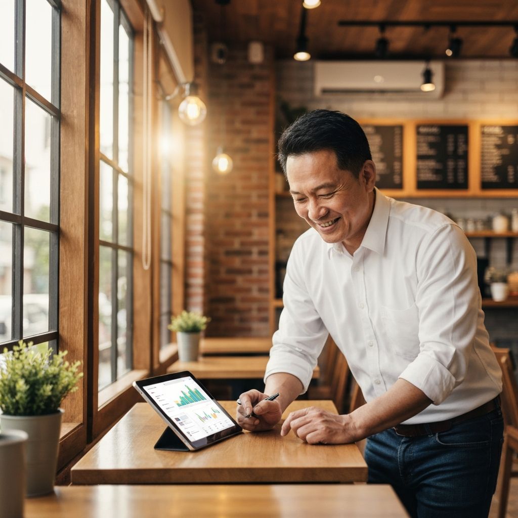 Local merchant using NusaKawan